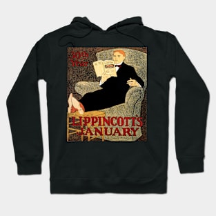 LIPPINCOTT'S JANUARY Magazine Cover Vintage 1910s American Publication Advert Hoodie